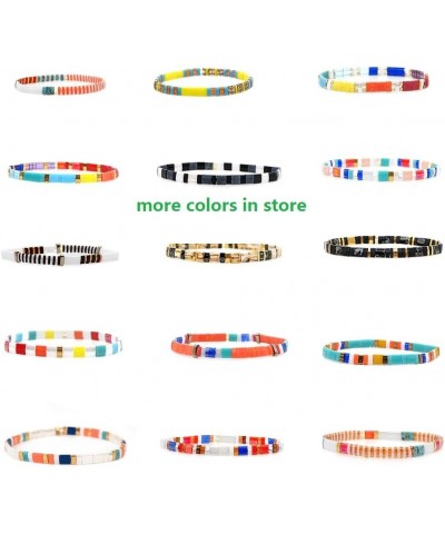 Tila Bracelet Multicolor Rainbow Summer Bohemian Style Japan Miyuki bead Stretch Bracelet for Women and Girl 210011A $10.50 B...