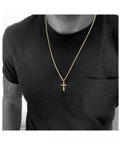 Solid 10k Gold Cross Pendant For Women and Men. Gold Cross Charm, Real Gold Sparkle-Cut Crosses Charms, Religious Gold Jewelr...