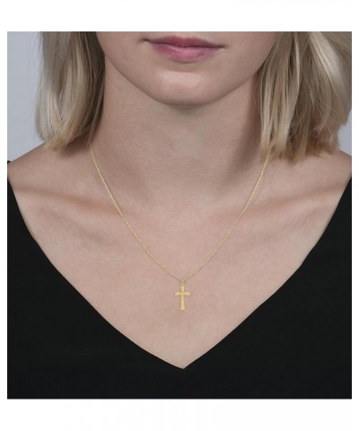 Solid 10k Gold Cross Pendant For Women and Men. Gold Cross Charm, Real Gold Sparkle-Cut Crosses Charms, Religious Gold Jewelr...