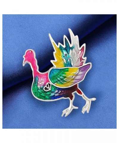 Thanksgiving Turkey Brooch Pins for Women Girls Jacket Bag Charms Chicken Pins Jewelry Gifts Yellow $8.69 Brooches & Pins