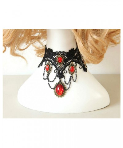 Cathercing Halloween Gothic Black Choker Necklace for Women Vampire Red Choker Vintage Halloween Vampire Accessories Jewelry ...