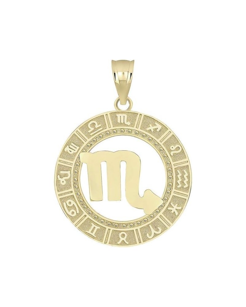 14k Yellow Gold Zodiac Sign Constellation Horoscope Symbol Pendant Scorpio $79.99 Necklaces