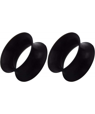 Silicone Ear Tunnels 2Pcs Ultra Thin Double Flared Ear Gauges Plugs Expander Piercing Jewelry Size 6MM-20MM Black, 6mm $6.59 ...