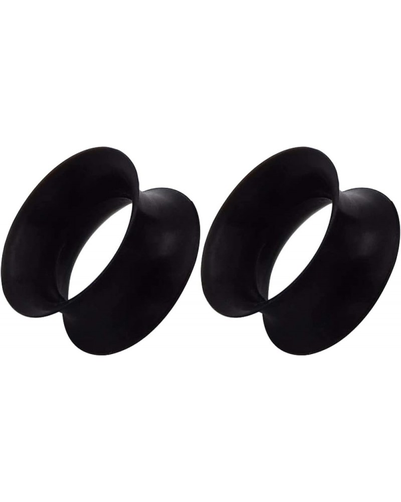 Silicone Ear Tunnels 2Pcs Ultra Thin Double Flared Ear Gauges Plugs Expander Piercing Jewelry Size 6MM-20MM Black, 6mm $6.59 ...