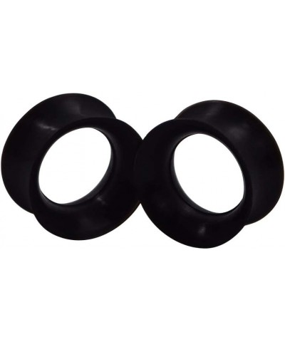 Silicone Ear Tunnels 2Pcs Ultra Thin Double Flared Ear Gauges Plugs Expander Piercing Jewelry Size 6MM-20MM Black, 6mm $6.59 ...