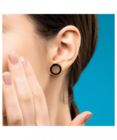 Silicone Ear Tunnels 2Pcs Ultra Thin Double Flared Ear Gauges Plugs Expander Piercing Jewelry Size 6MM-20MM Black, 6mm $6.59 ...