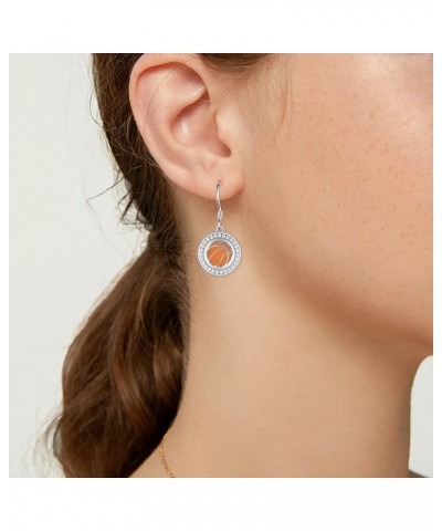 Basketball Earrings for Women 925 Sterling Silver Sport Basketball Earrings Sport Jewelry Gifts for Women Girls $23.09 Earrings