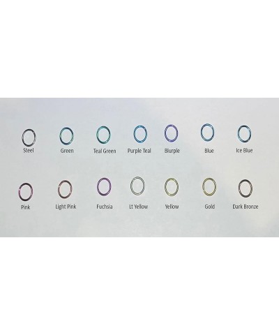 Titanium Hinged Septum Clicker Segment Nose Ring Lip Ear Cartilage 5/16" - 8mm CHOOSE YOUR COLOR 16G Purple Teal $10.44 Body ...