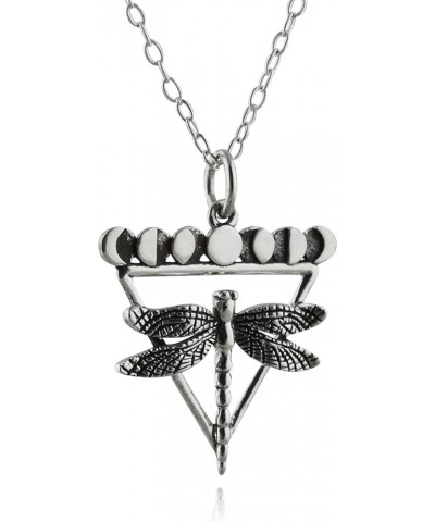 Sterling Silver Moon Necklaces for Women MOON PHASE DRAGONFLY $14.10 Necklaces