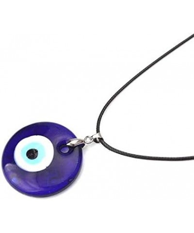 Evil Eye Pendant Necklace Turkish Evil Eye Necklace Glass Eye Leather Rope Necklace for Women Men Protection Lucky Jewelry 2 ...