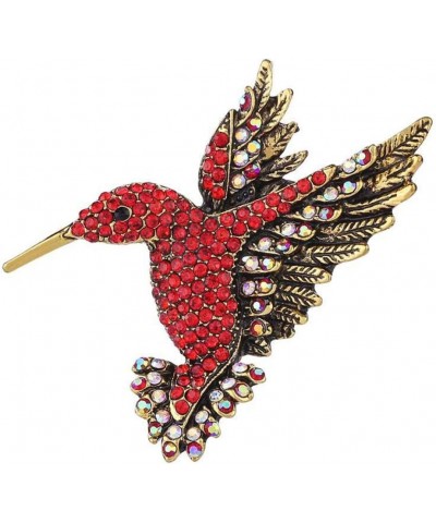 Cute Hummingbird Sparkly Rhinestones Brooches Pins Delicate Vintage Birds Animal Brooch for Women Men Ladies Girls for Party ...