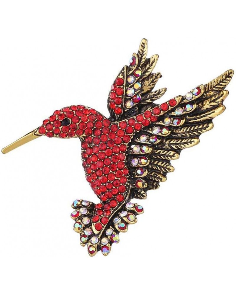 Cute Hummingbird Sparkly Rhinestones Brooches Pins Delicate Vintage Birds Animal Brooch for Women Men Ladies Girls for Party ...