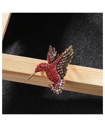 Cute Hummingbird Sparkly Rhinestones Brooches Pins Delicate Vintage Birds Animal Brooch for Women Men Ladies Girls for Party ...