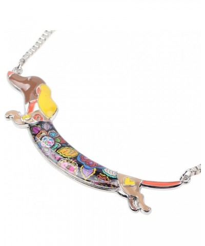 LIMMO" Love Heart Enamel Zinc Alloy Pets Dachshund Necklace Dog Animal pendant 18" (Brown) $8.19 Necklaces