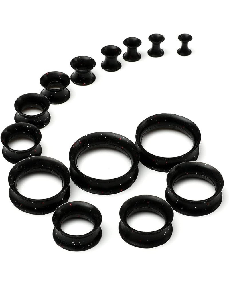 20/28pcs Ear Tunnels Plugs Stretching-kit Set : Hollow Hard/Soft Silicone Double Flare Plugs and Tunnels Ear Expander Gauges ...