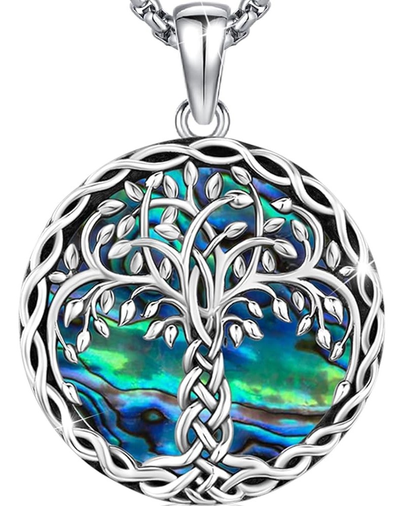 Tree of Life Necklace 925 Sterling Silver Celtic Knot Pendant Necklace Family Tree Pendant Celtic Jewelry Necklace Pendant fo...