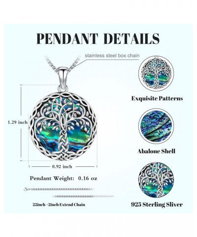 Tree of Life Necklace 925 Sterling Silver Celtic Knot Pendant Necklace Family Tree Pendant Celtic Jewelry Necklace Pendant fo...