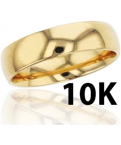 10K or 14K Yellow, White, Rose Gold 5mm Polished Plain Wedding Band, Size 10K-Yellow Gold $95.06 Bracelets