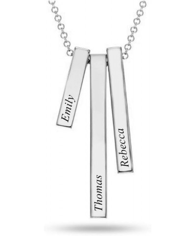 Personalized Customized Bar with Name Engraved Necklace for Women Teen Family Bar $14.03 Necklaces