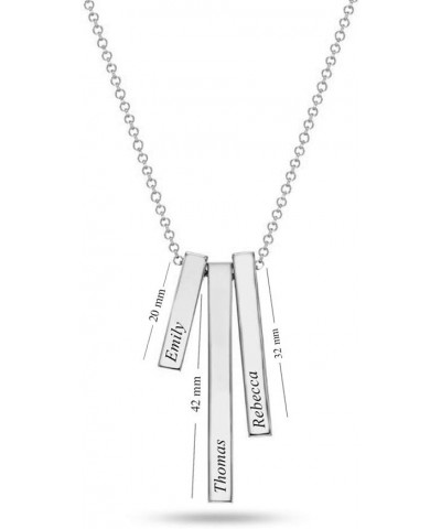 Personalized Customized Bar with Name Engraved Necklace for Women Teen Family Bar $14.03 Necklaces