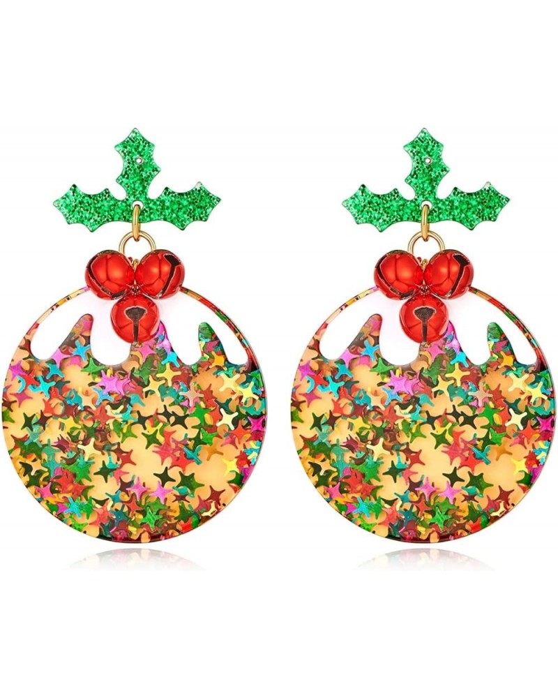 Christmas Earrings for Women Colorful Acrylic Drop Earrings Christmas lanterns and Tree Earrings Gift Color Balls $13.67 Earr...