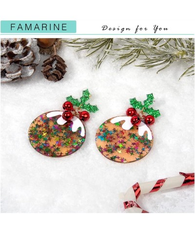 Christmas Earrings for Women Colorful Acrylic Drop Earrings Christmas lanterns and Tree Earrings Gift Color Balls $13.67 Earr...