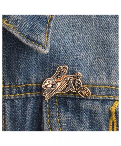 PULABO Skeleton Rabbit Enamel Pin Badges Brooches for Men Women Backpack Purse Hat Accessories and Practical Durable, Golden ...