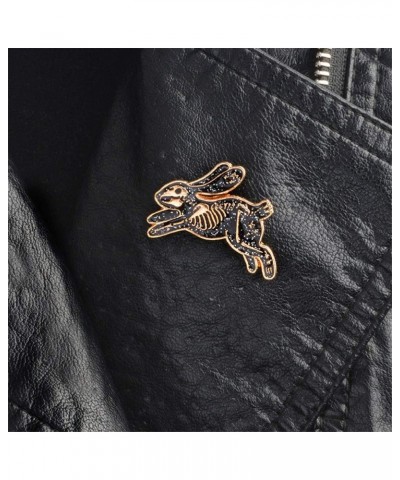 PULABO Skeleton Rabbit Enamel Pin Badges Brooches for Men Women Backpack Purse Hat Accessories and Practical Durable, Golden ...