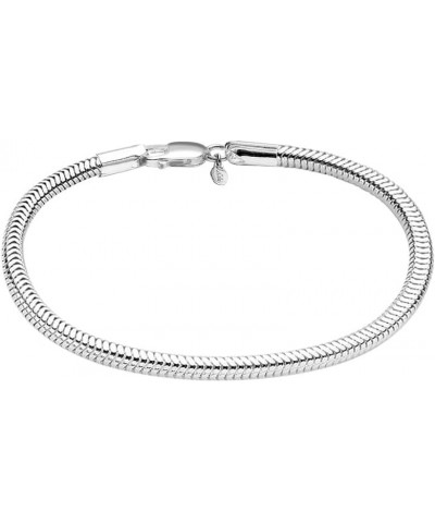 Solid 925 Sterling Silver Italian 3 MM Snake Chain Bracelet for Women Men Teen Girls, Charm Bracelets, Made in Italy (6.5, 7,...