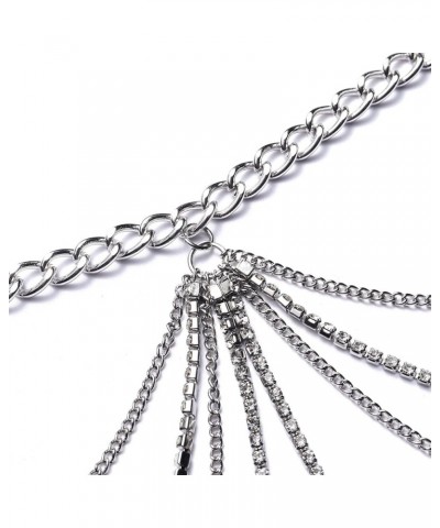 Body Chains Belts For Women Girls Sexy Waist Chain Rhinestone Body Jewelry Rave Outfits Festival Accessories Silver02 $8.63 B...