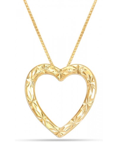 925 Sterling Silver Love Heart Pendant Necklace for Women Teens Gold-Plated DC Heart $23.19 Necklaces