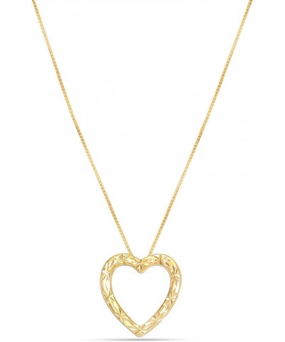 925 Sterling Silver Love Heart Pendant Necklace for Women Teens Gold-Plated DC Heart $23.19 Necklaces