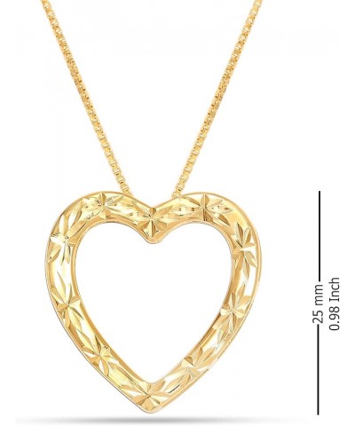 925 Sterling Silver Love Heart Pendant Necklace for Women Teens Gold-Plated DC Heart $23.19 Necklaces