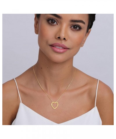 925 Sterling Silver Love Heart Pendant Necklace for Women Teens Gold-Plated DC Heart $23.19 Necklaces