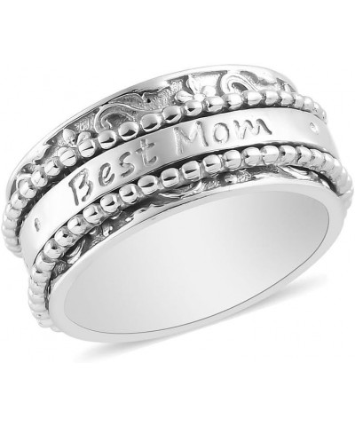 Shop LC 925 Sterling Silver Spinner Ring Jewelry for Women Birthday Gifts for Women White $20.27 Rings