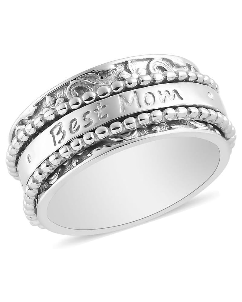 Shop LC 925 Sterling Silver Spinner Ring Jewelry for Women Birthday Gifts for Women White $20.27 Rings