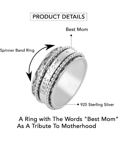 Shop LC 925 Sterling Silver Spinner Ring Jewelry for Women Birthday Gifts for Women White $20.27 Rings