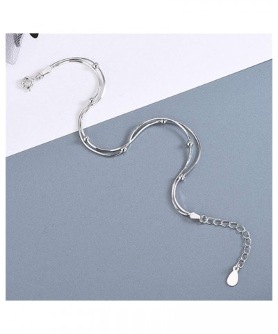 925 Sterling Silver Bracelets for Women Teen Girls, Love Heart Charm Chain Bracelet Bangle Fashion Jewelry Gifts beaded chain...