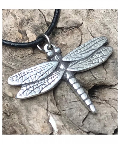 Pewter Dragonfly Fairy Faerie Fey Pendant on Leather Necklace $8.82 Necklaces