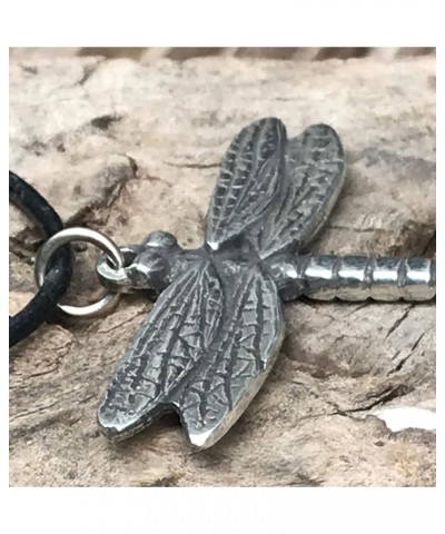 Pewter Dragonfly Fairy Faerie Fey Pendant on Leather Necklace $8.82 Necklaces