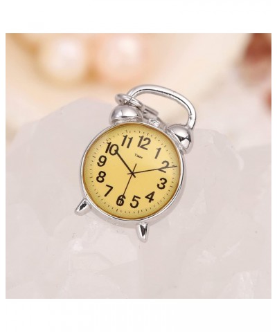 925 Sterling Silver Charm Alarm Clock Clip On Charms Enameled Dangling Pendant with Lobster Clasp Charm for Bracelet or Neckl...