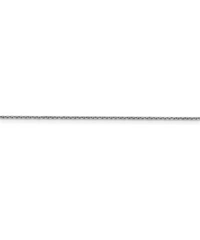 1mm 10k White Gold Solid Diamond Cut Cable Chain Necklace 24.0 Inches $84.04 Necklaces