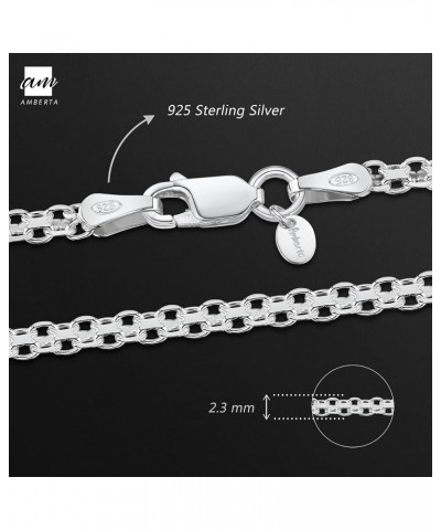 925 Sterling Silver 2.2 mm Bismark Chain Bracelet Size 7" 7.5" 8" in 7.5 inch / 19 cm $9.43 Bracelets