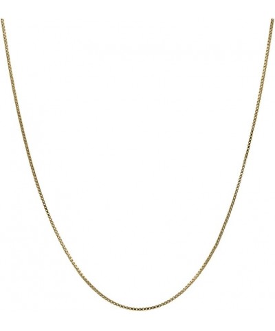 14K Real Solid Yellow Gold 0.5mm or 1mm Box Chain Necklace, 16"-24 0.5mm - 16 Inches $44.42 Necklaces