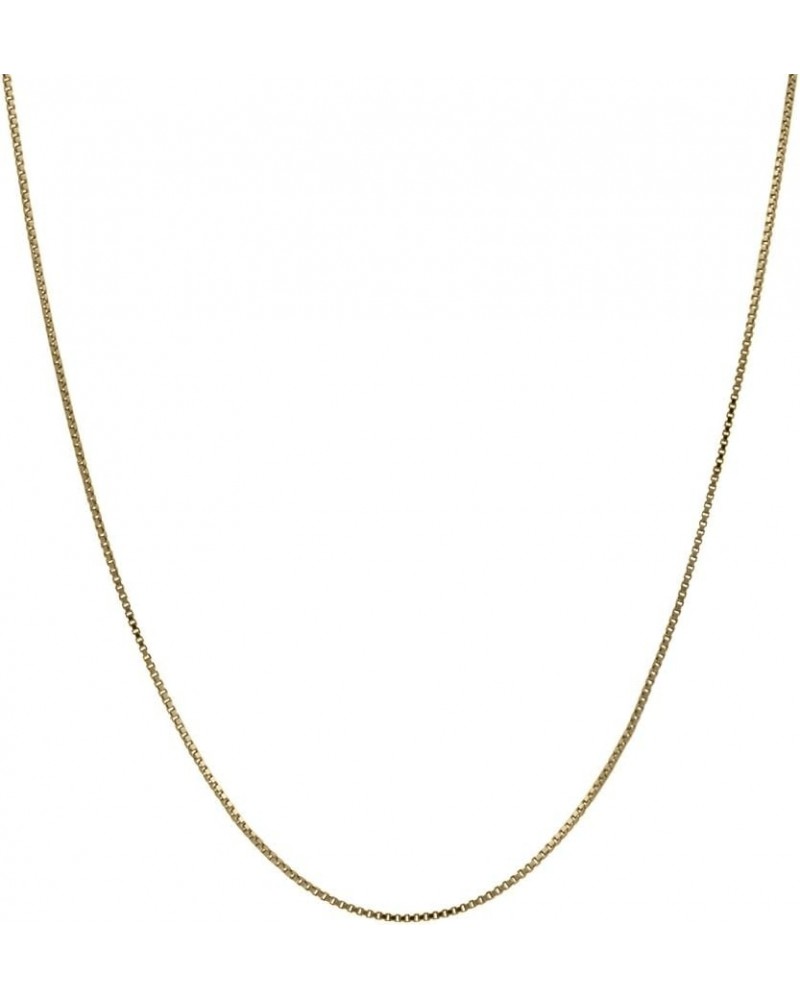 14K Real Solid Yellow Gold 0.5mm or 1mm Box Chain Necklace, 16"-24 0.5mm - 16 Inches $44.42 Necklaces