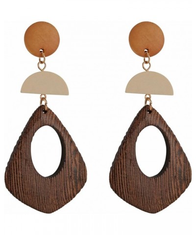 Wooden Earrings for Women African Earrings Ethnic Statement Lightweight Drop Earrings C $8.69 Earrings