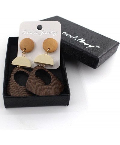 Wooden Earrings for Women African Earrings Ethnic Statement Lightweight Drop Earrings C $8.69 Earrings