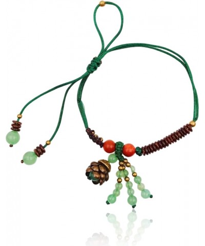 Crystal Beaded Anklet Bracelets Handmade Jade Bronze Bell Charm Chinese Anklet for Women Girls Anklet_3 $5.09 Anklets