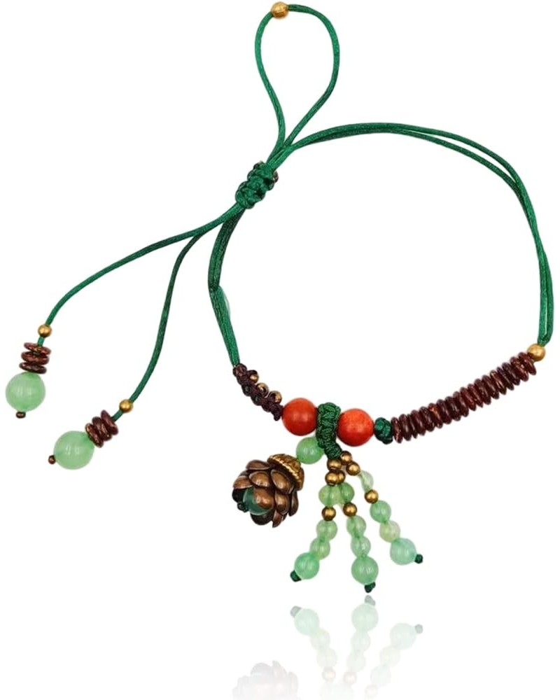 Crystal Beaded Anklet Bracelets Handmade Jade Bronze Bell Charm Chinese Anklet for Women Girls Anklet_3 $5.09 Anklets