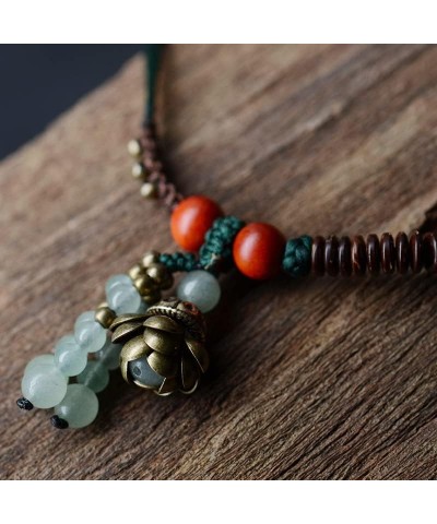 Crystal Beaded Anklet Bracelets Handmade Jade Bronze Bell Charm Chinese Anklet for Women Girls Anklet_3 $5.09 Anklets